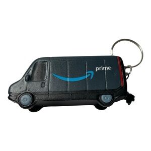 Amazon Prime Foam Van Keychain with Blue Logo Rare